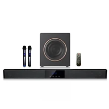 WENGE 60 Вт пульт дистанционного ТВ динамики Soundbar+ домашний сабвуфер беспроводной караоке микрофон набор настенный домашний кинотеатр колонки