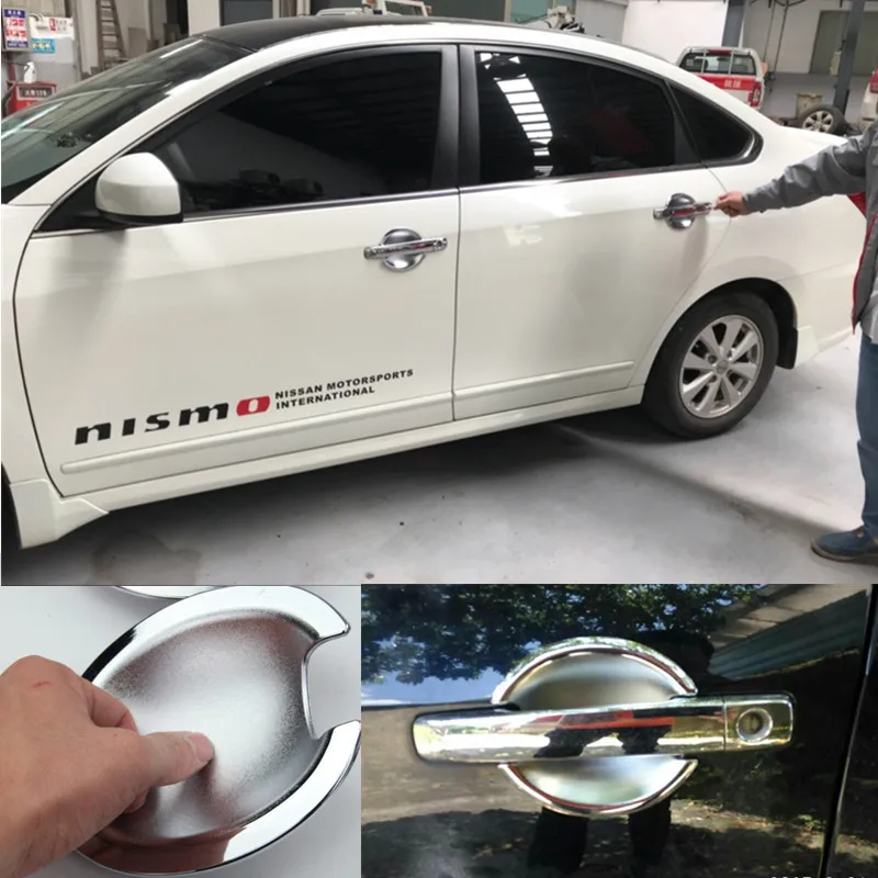 Подходит русский для Nissan Almera Sylphy 2014 2015 двери автомобиля ручка чаши Крышка отделка