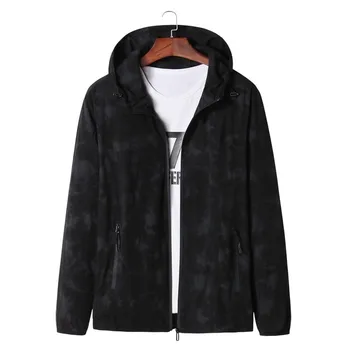 

Plus size 8xl 7XL 6XL Spring Autumn Men's Hooded Jackets Camouflage Coats Casual Zipper Male Windbreaker Men Brand Clothing