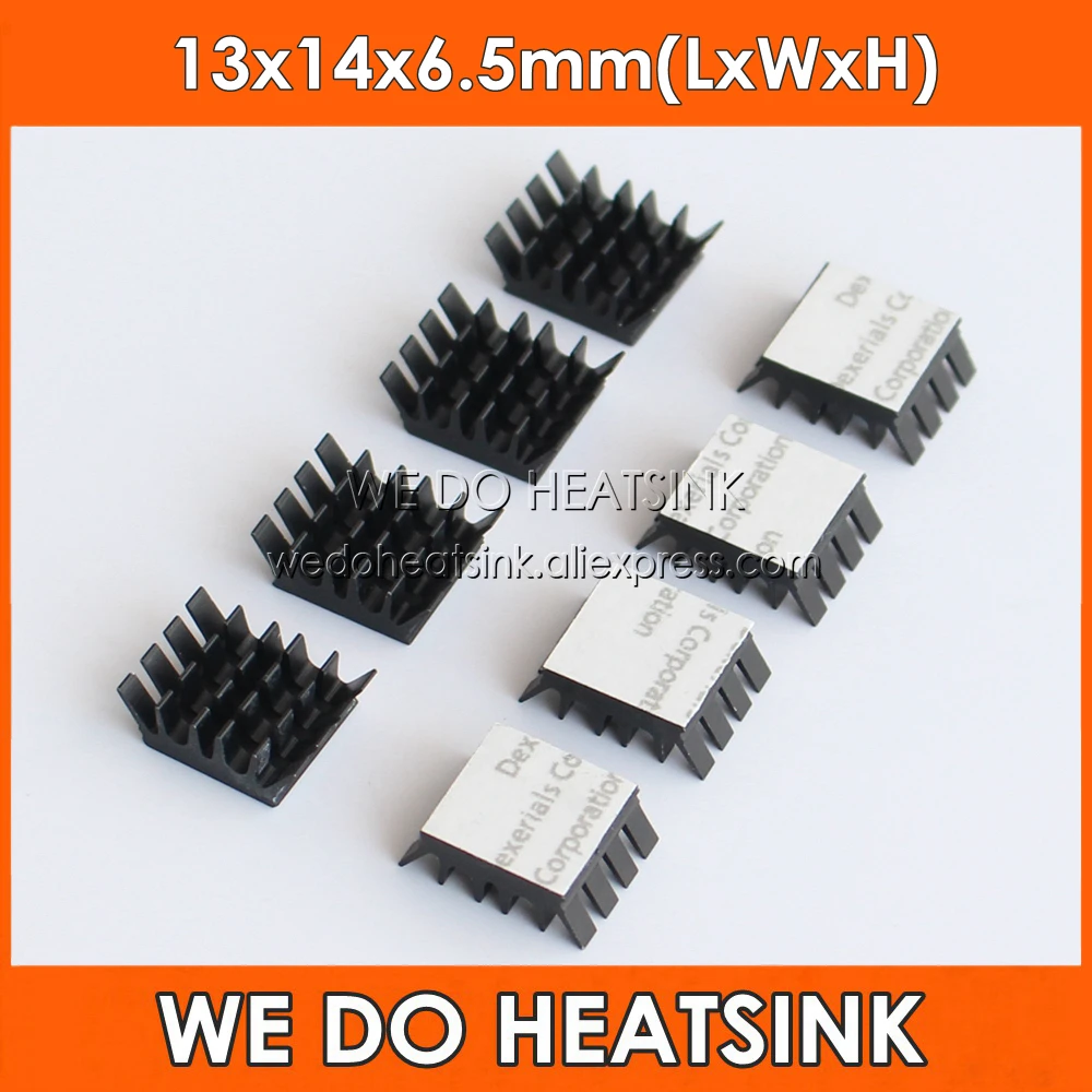 WE DO HEATSINK 50pcs Aluminum Spiky Black Cooling Cooler Heatsink With