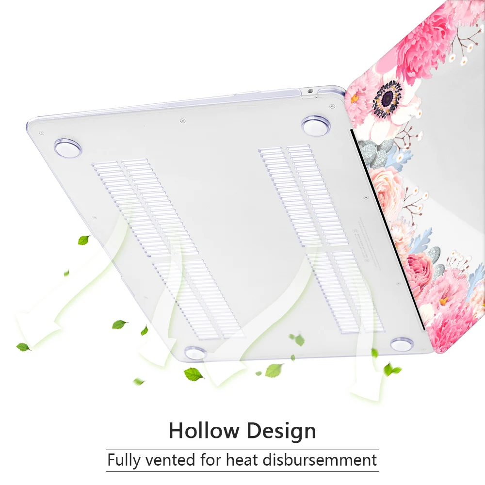 Чехол с кристальным принтом клавиатурой Защитная пленка для экрана MacBook A1932 Air Pro