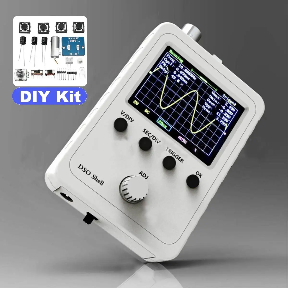 

Fully Assembled DIY Kit DSO150 15001K Digital Oscilloscope With Housing Case Box Electronic Measuring Instruments Tools Set