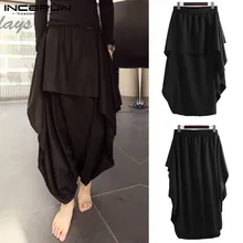 Новинка, шикарные штаны, мешковатые, Мужские штаны-шаровары, юбка хмонг, хип-хоп, мешковатые, для танцев, широкие брюки, джоггеры, модные штаны, 5XL низ