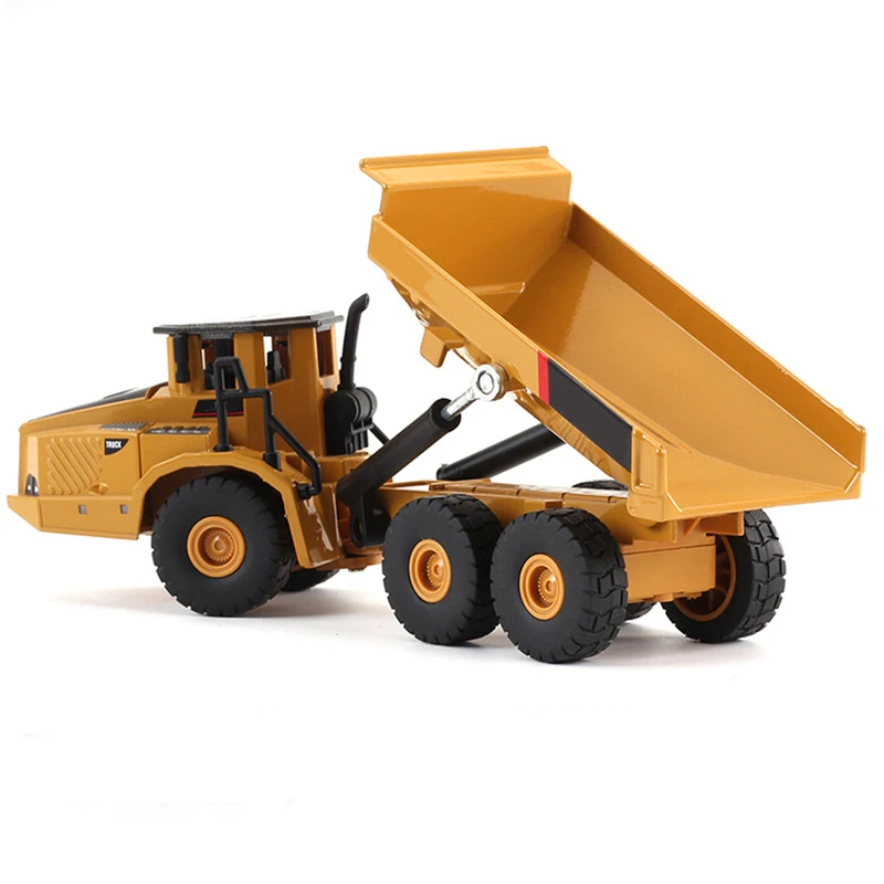 

1:50 Alloy Articulated Dump Truck Model Toy High Imitation Alloy Engineering Vehicle Model Metal Diecast Truck Free Shipping