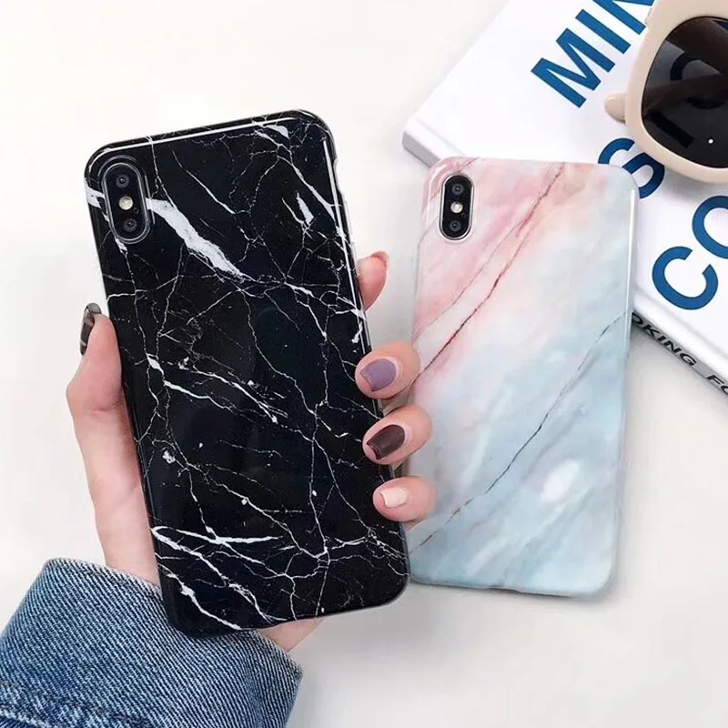 Роскошный чехол для iPhone 7 с мраморным гранитом мягкий силиконовый X Xs Max 6 6s 8 Plus |