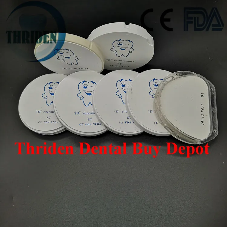 

1 Piece Preshaded HT&ST A1/A2/A3 Dental Lab Zirkonzahn CAD CAM Zirconia Block Porcelain Denture Materials OD95x22/25mm