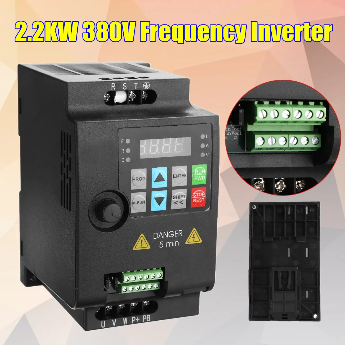 

2.2KW 380V AC Frequency Inverter For Motor Single-phase VFD Speed Controller for 3-phase Motor Inverter