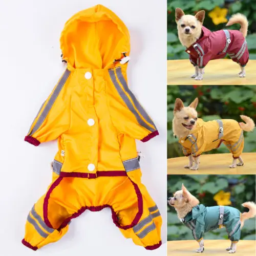 Собака Щенок Кошка дождевик одежда водонепроницаемая куртка дождевик Толстовка для собак