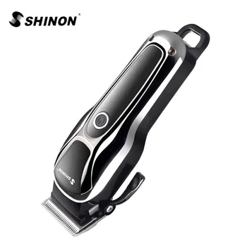 

SHINON LCD To Display Hair Clipper Rechargeable Electric Push Shear Household Shaving Hair Cutter Clipper With 4 Combs