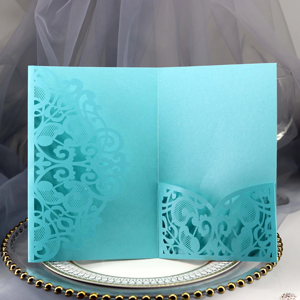  10pcs/set Lace Cut Wedding Invitations Cards Greeting Business Invitations Cards Party Supplies 201 - 32991104650