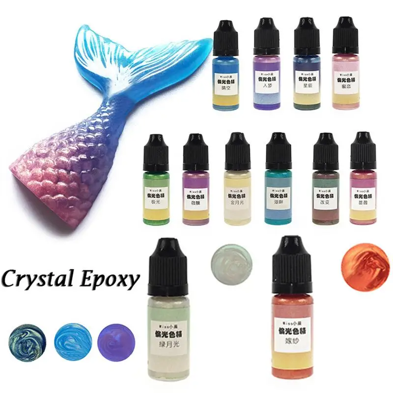 

DIY Pigment Powder Coloring Crystal Pearlescent 24 Color Epoxy Pigment Polarized Color Concentrate Dyes Craft Paint Acrylic