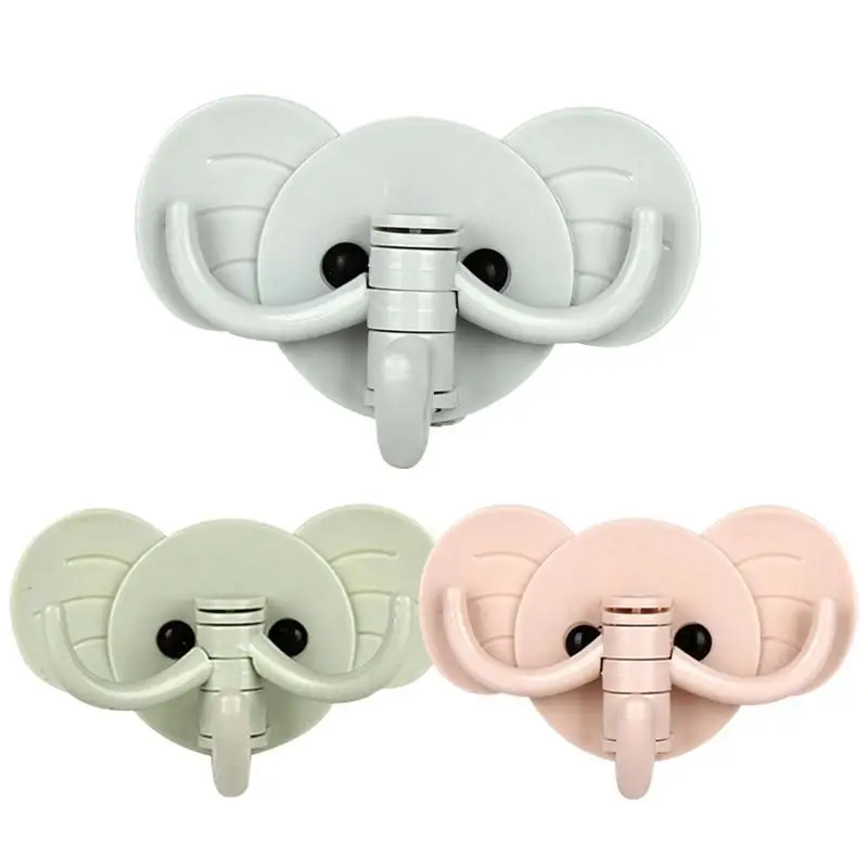 

hook up wall hanging elephant Strong paste hook coat storage Rack Multifunctional Bathroom storage rack Home Wall Decoration