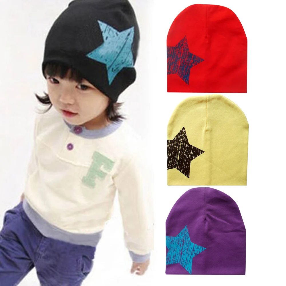 

Children's men's and women's five-pointed star cotton knitted pullover hat 7 months to 3 years