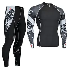 MMA компрессионная 3D печатная Футболка с длинными рукавами с принтом волка подростка, Брендовые мужские спортивные костюмы, комплект rashgard, мужские леггинсы, футболки для кроссфита