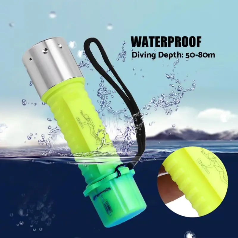 

LED Diving Flashlight Waterproof Submarine LED Flashlight Torch Lamp Underwater Torch Flashlight linterna