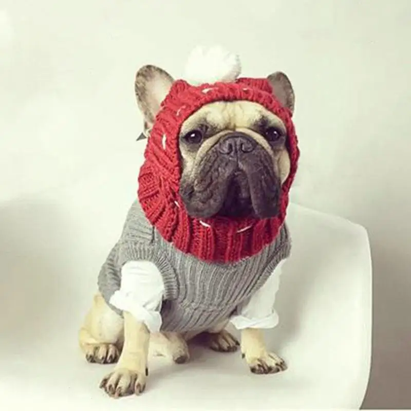 Милые Шерстяные мяч Pet шапки для собак рождественской вечеринки костюм Шапки