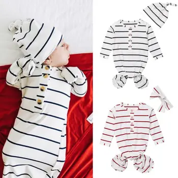 

Infant Newborn Baby Crib Sleeping Bags Wrap Swaddle Bathrobe Cover Headband
