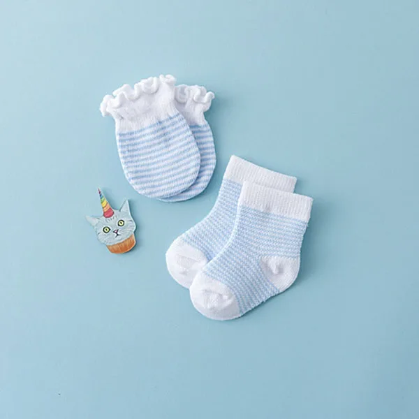 4 пары детских носков для новорожденных, дышащие эластичные перчатки с защитой от царапин, M09