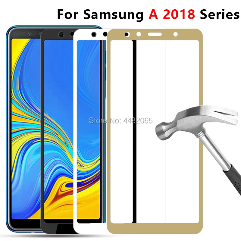 Защитное стекло для Samsung A5 A6 A7 A8 Plus 2018 закаленное защита экрана чехол Galaxy A 5 6 7 8 5a 6a