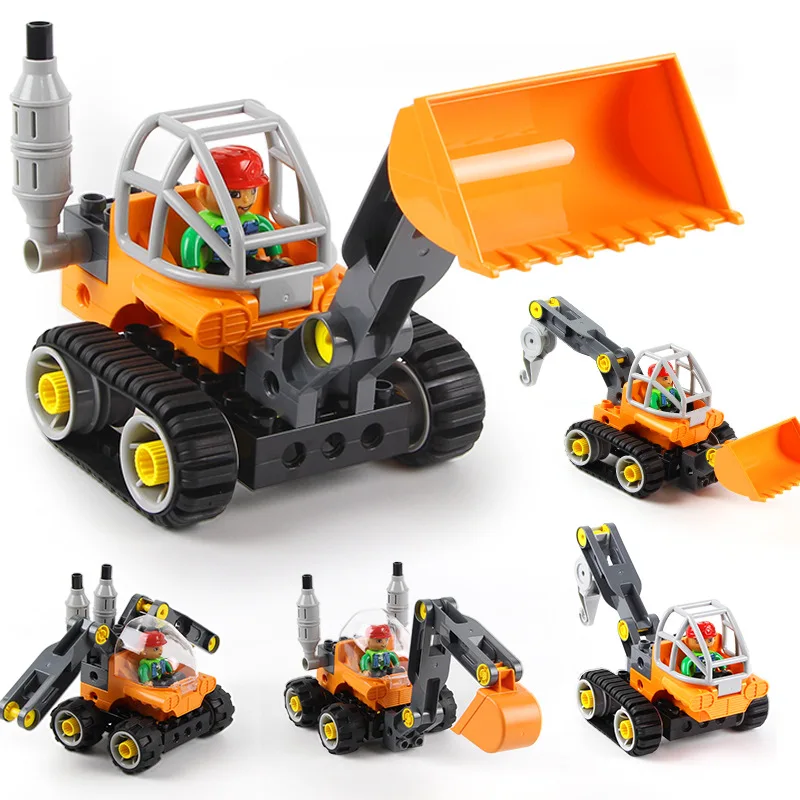 

Engineering Vehicle Series Large Particles Assembling Building Blocks 3-6 Years Old Children Toys