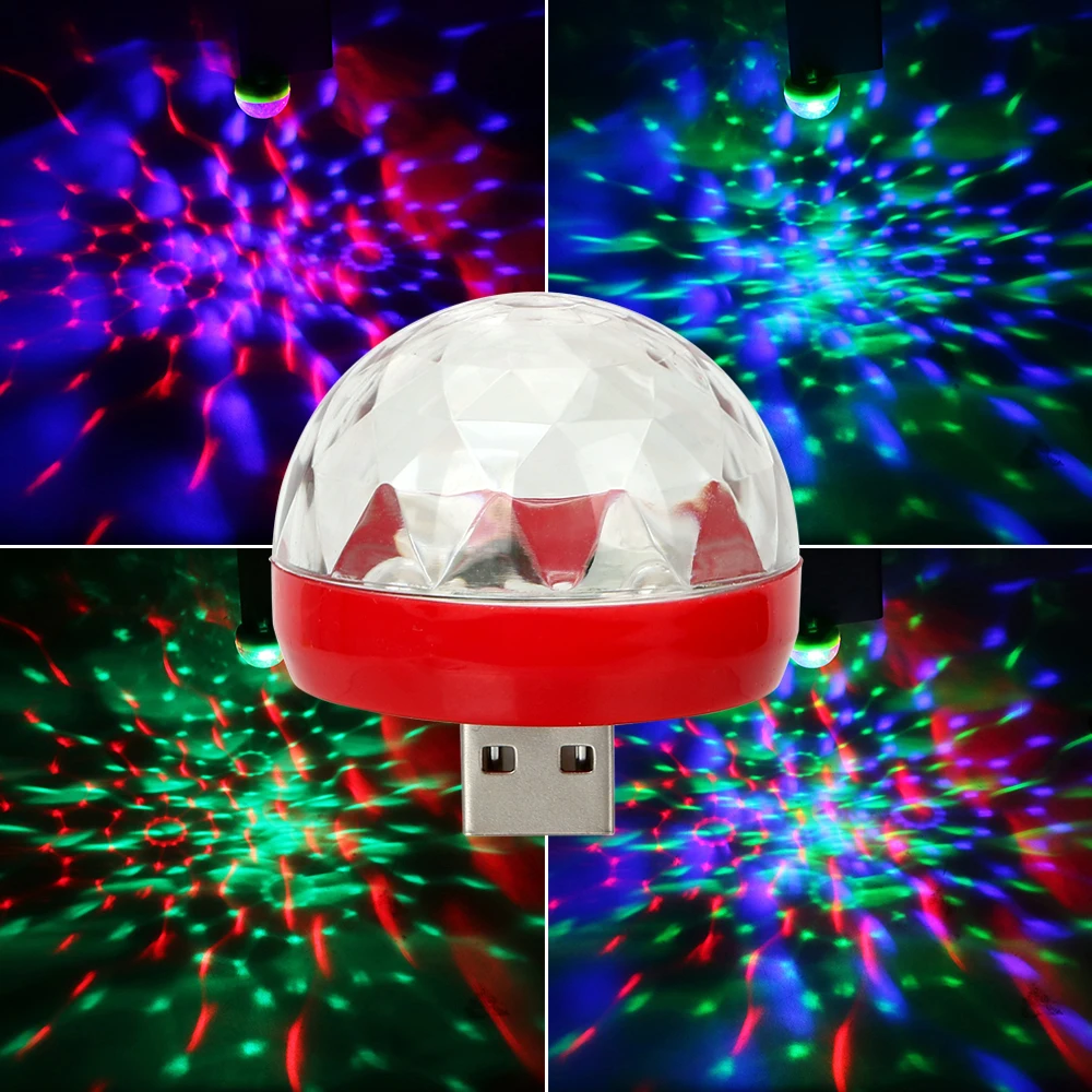 LEEPEE USB Club Дискотека Волшебные сценические огни авто интерьерные Автомобильный
