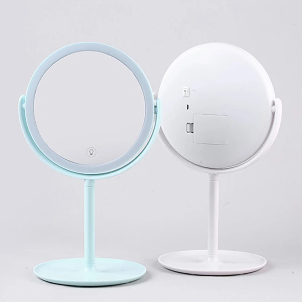 

LED Touch Sensor Makeup Mirror Table Lamp Desktop Makeup Light Magnify Mirrors Stepless Dimming Bright Adjustable Mirror Light