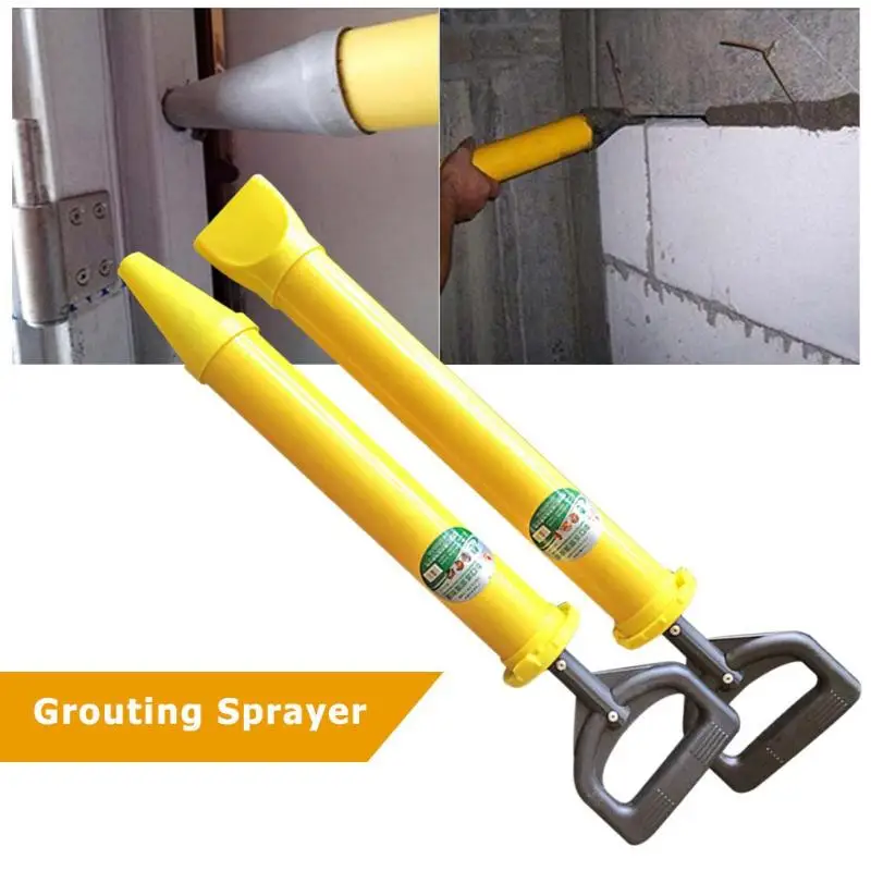 

1pc Stainless Steel Caulking Gun Pointing Brick Grouting Mortar Sprayer Applicator Tool for Cement lime 2 Nozzles