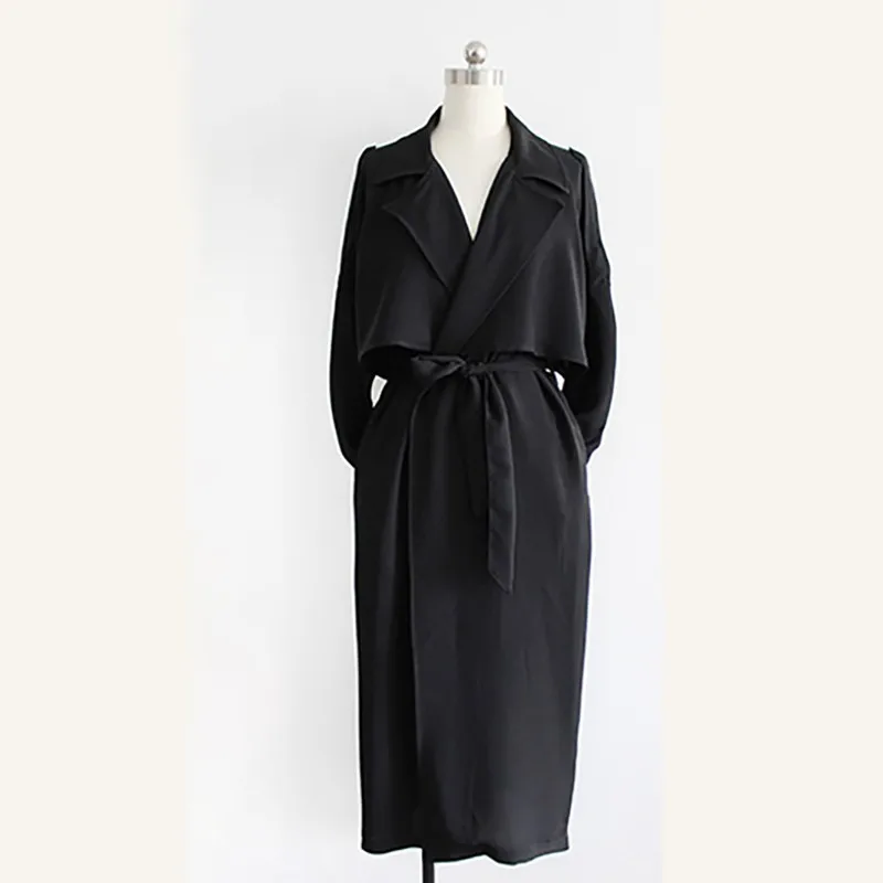 Autumn New Pattern Wind Overlength Windbreaker BF Wind Oversize Waist Easy Long Fund Green Thin Loose Coat Woman Autumn New Pattern Wind Overlength Windbreaker BF Wind Oversize Waist Easy Long Fund Green Thin Loose Coat Woman