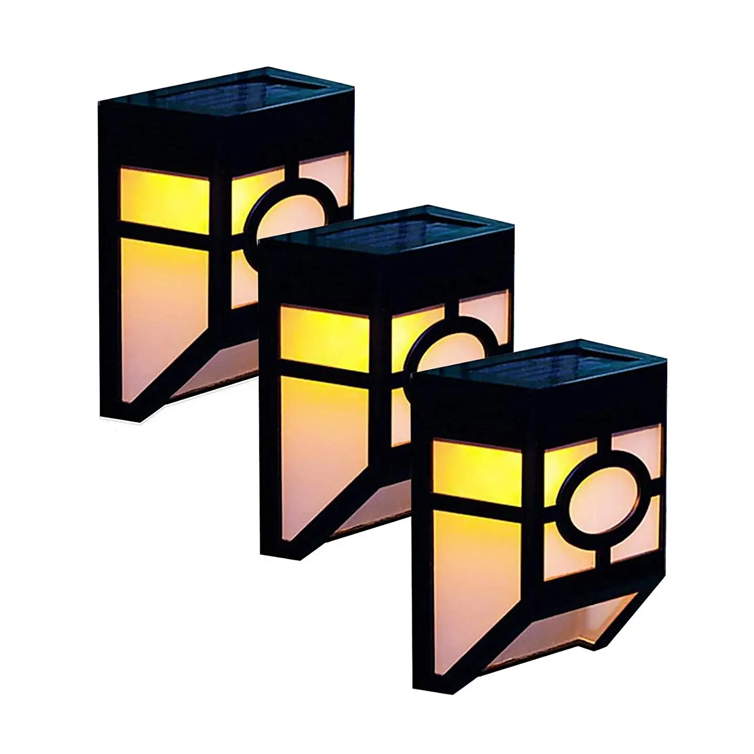 Solar Deck Lights Wall Mount Waterproof Light Sensor LED Garden Lamp Outdoor Lightings for Fence Stairs Steps Patio Pond | Освещение