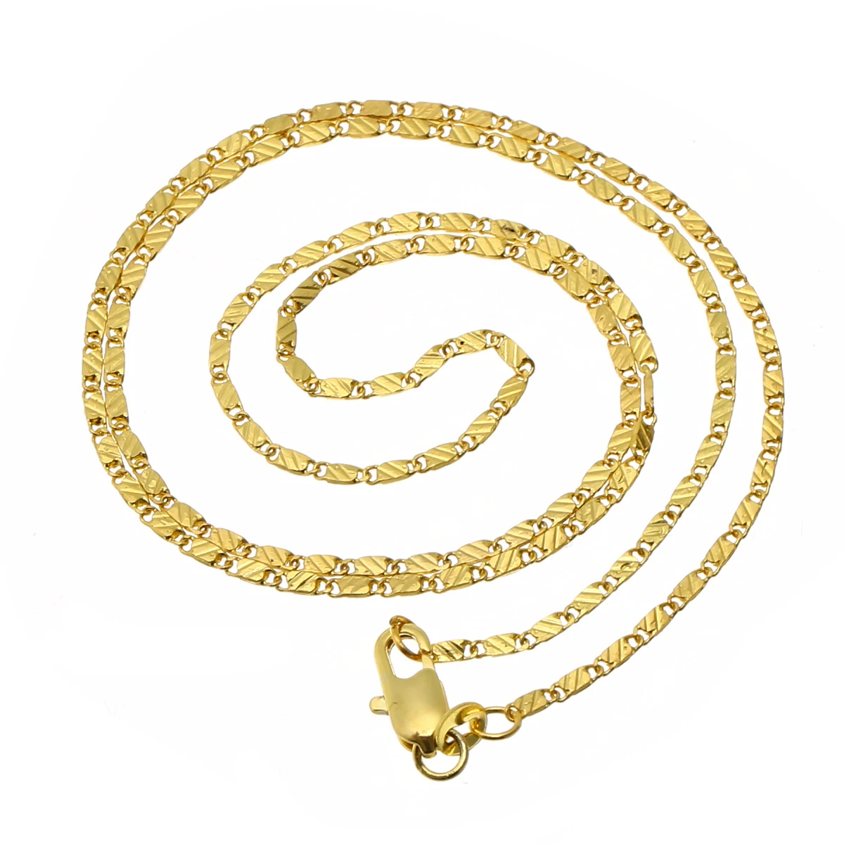 

16/18/20/22/24/26/28/30 inch Gold Color Slim Box Chain Necklace Vintage Long Link Chain Necklaces For Men Women Hip Hop Jewelry