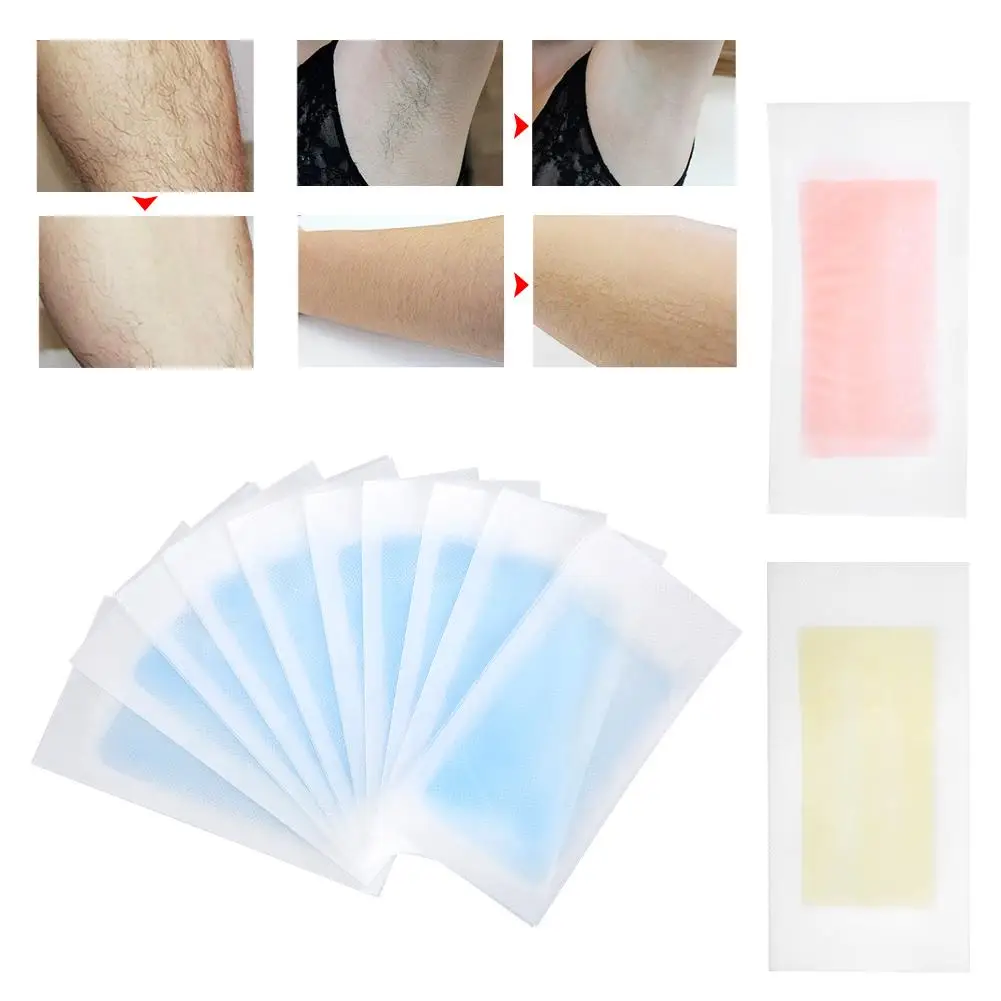 

10Pcs Hair Removal Leg Body Facial Wax Papers Depilatory Wax Strips Tool