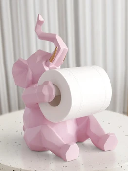 

Nordic simple elephant roll paper frame decoration creative living room desktop tissue box home kitchen napkin holder