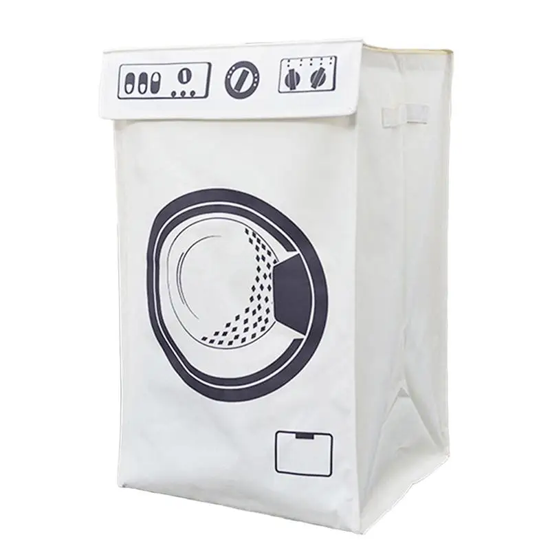 

Folding Laundry Clothes Hamper with Handles and Lid Dirty Clothes Sorter Organizer