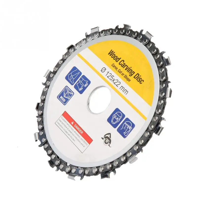 

5' 14 Carbide Tooth Angle Grinder Chain Disc Woodworking Chain Wheel 125*22mm Grinder Chain Disc New Arrival