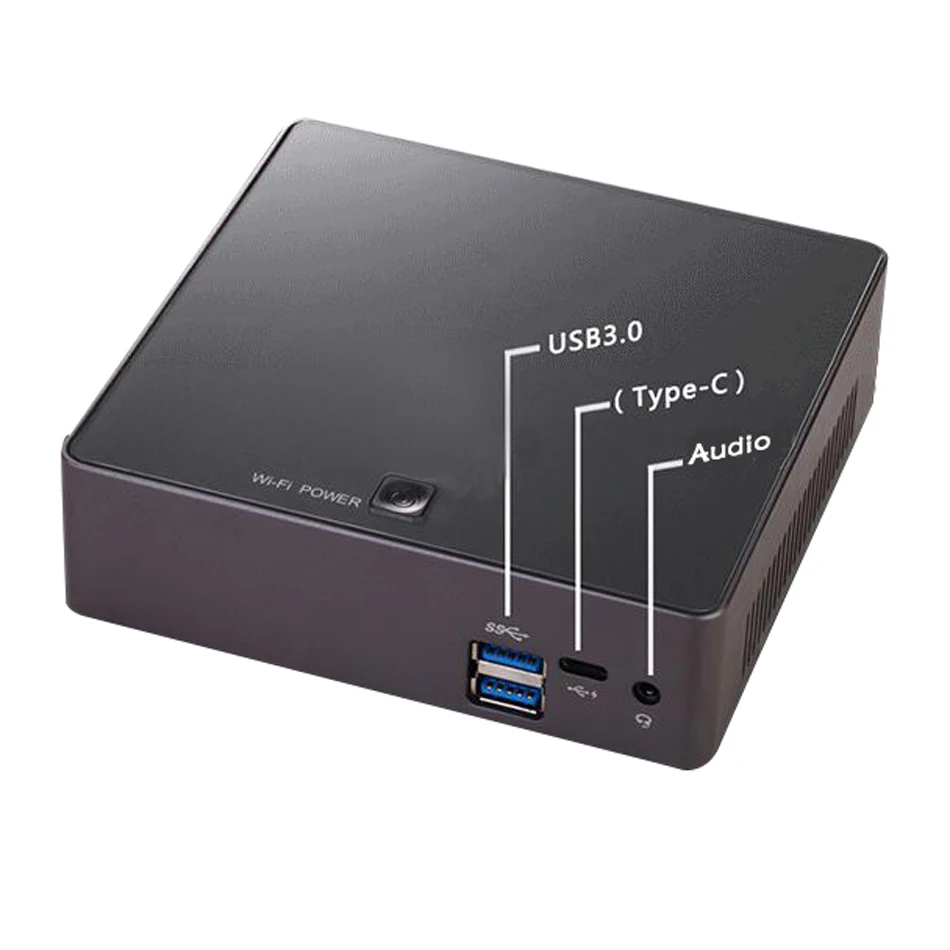 Fan Mini PC,Intel Core I7 8550U, Windows 10/Ubuntu,[HUNSN BA02],(WiFi/1HDMI1.4/2USB3.0/2USB2.0/1LAN/1USB Type-C)