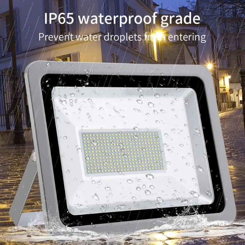 

110V 288LED SMD Floodlight 200W Reflector IP65 Waterproof Outdoor Spotlight uminum Alloy + Tempered Glass 120 degrees