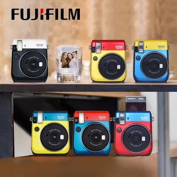 

6 colors blocking Fujifilm Instax Mini 70 Instant Photo Camera Red Black Blue Yellow White Gold