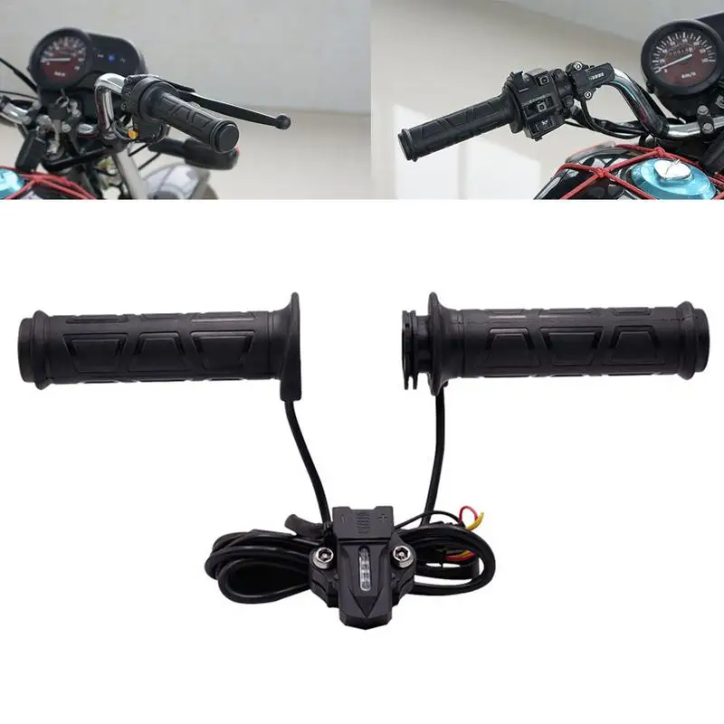 

Motorcycle Handlebar Heated Grips Handle Winter Warm Handlebars