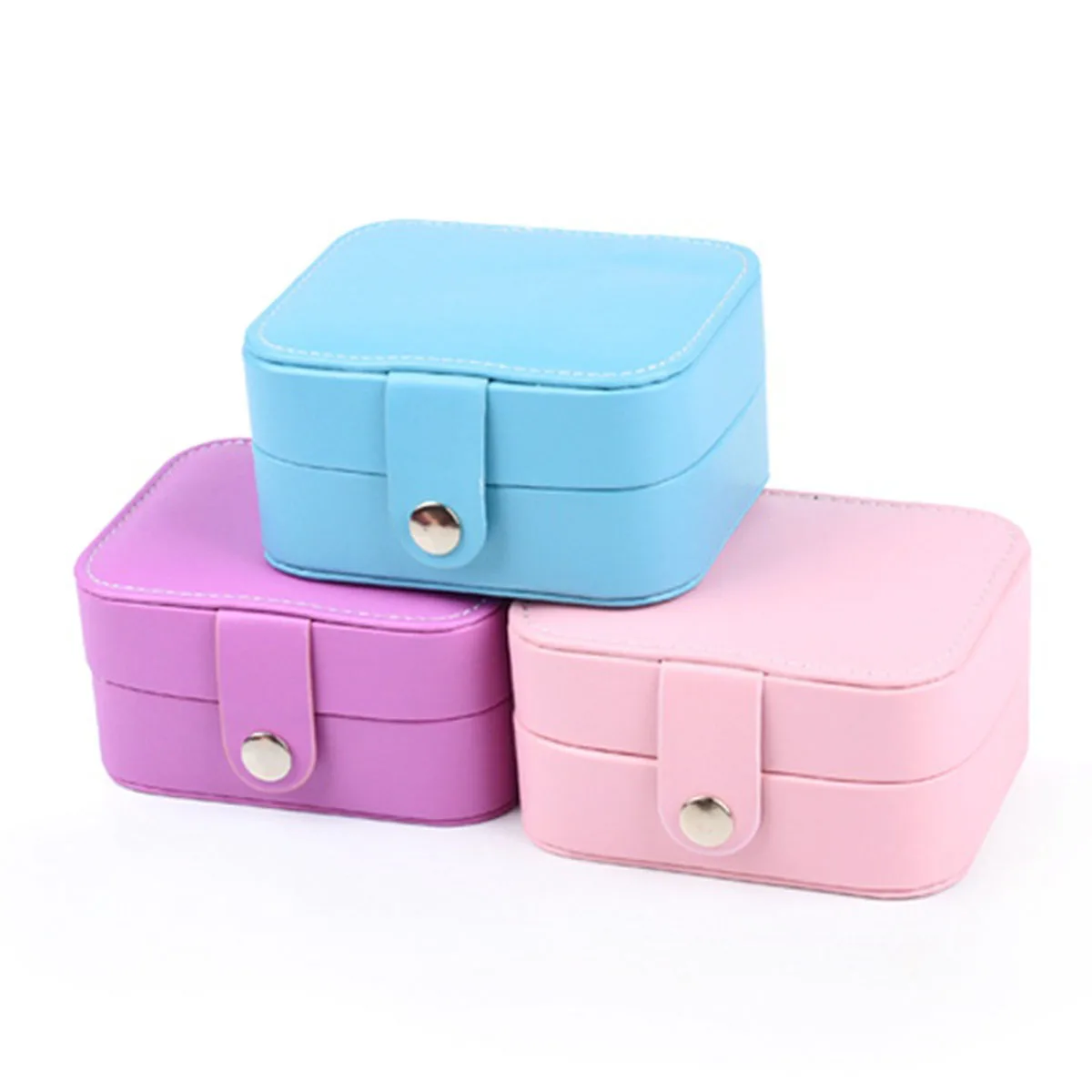 

Delicate Jewelry Storage Box Organizer Simple Stylish Fashion Girls Jewel Storage Case with Mirror for Ladies Female Girls Women