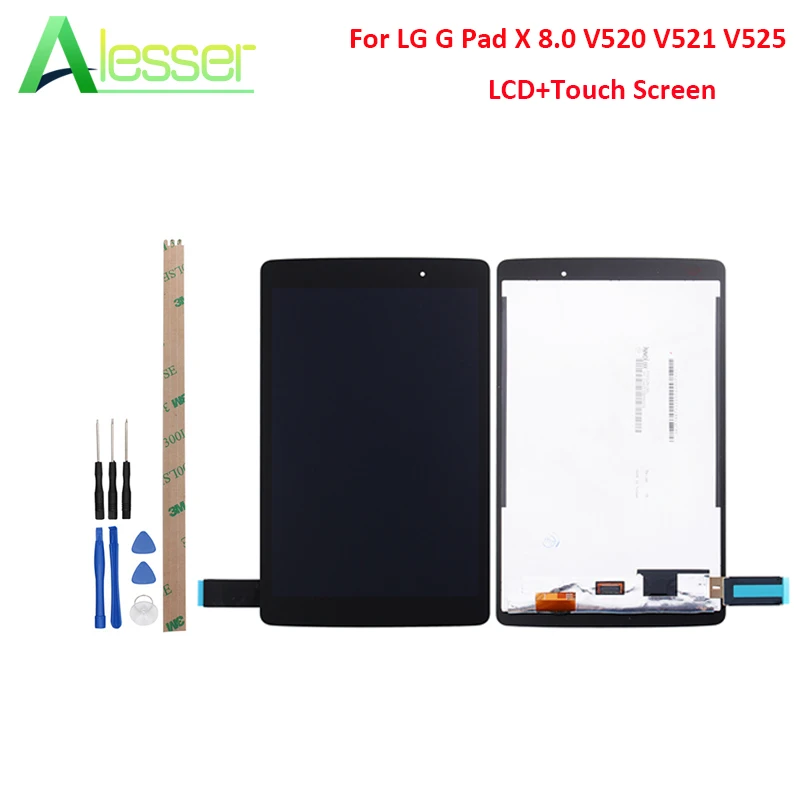 

Alesser For LG G Pad X 8.0 V520 V521 V525 LCD Display And Touch Screen 8.0 inch Screen Digitizer Assembly Replacement With Tools