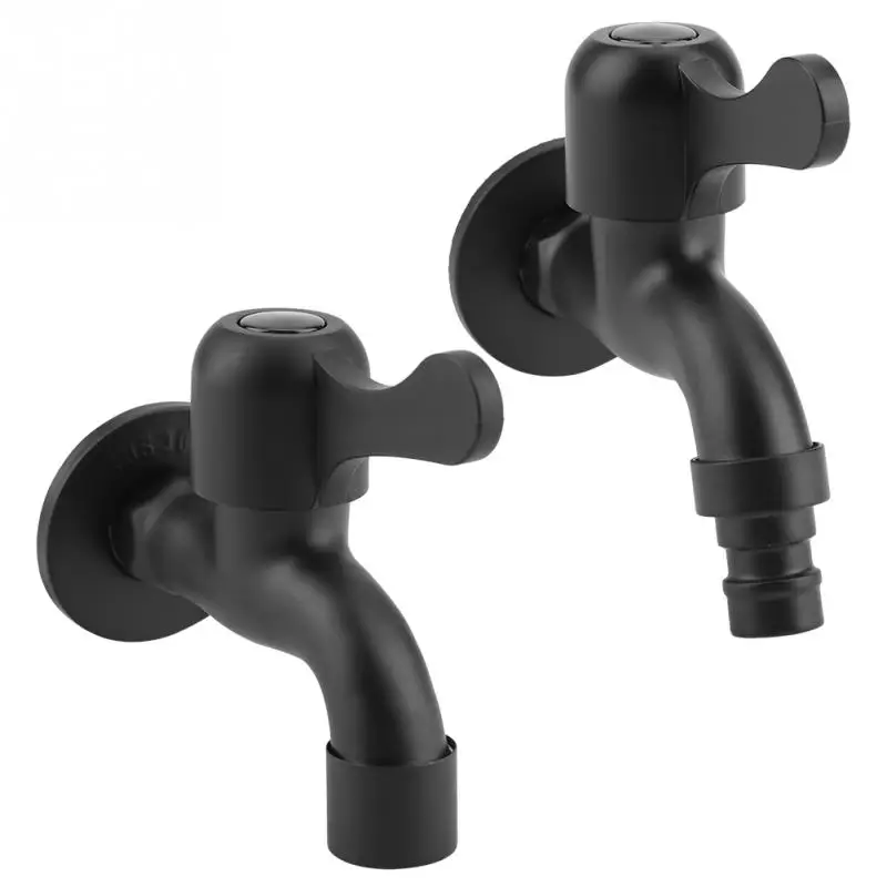 

Stainless Steel Black Wall Mount Tap Garden Water Faucet Cold Water Faucet Single Handle washing machine faucet Bathroom Supply