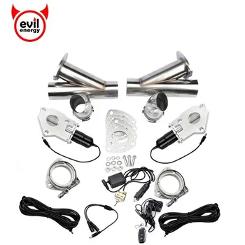 

evil energy 2'' Exhaust Pipe Cutout Kit Stainless Steel Y Pipe Headers Car Remote Control Electric \ Manual Cut Out Valve