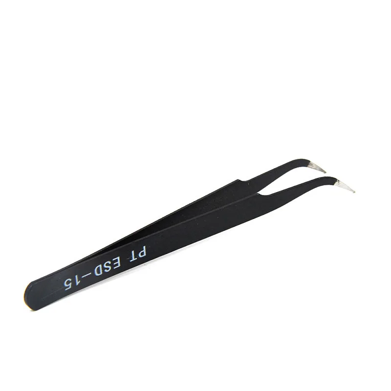 

5-50 Pieces E Cigarette Elbow Pointed Mouth Tweezers Black Bend Tip RDA RTA DIY Tool Adjust Heating Wire Cotton Vape Accessory