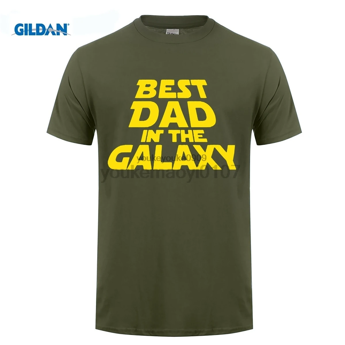 

GILDAN Summer O-Neck Mens Best Dad In The Galaxy Sarcasm Fathers Day Mens Gift Idea for Dad Tee Shirt