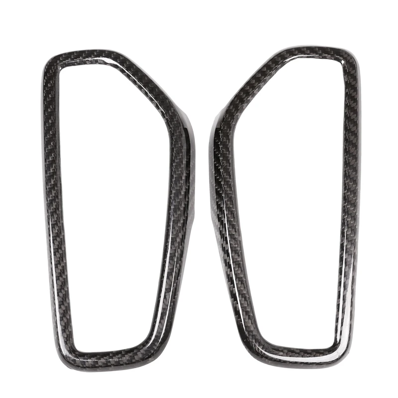 

2Pcs Real Carbon Fiber Car Dashboard Air Conditioning Vent Frame Trim For Porsche Cayenne 2018 2019 Accessories