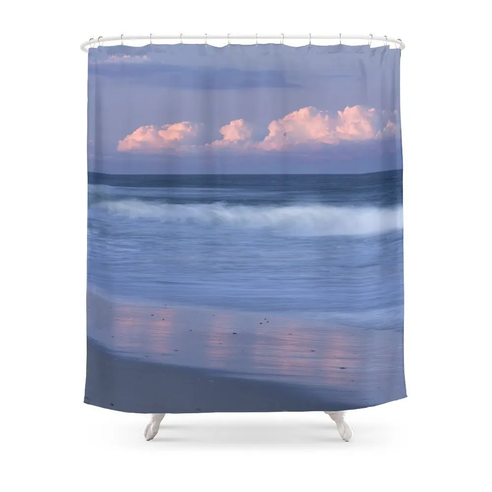 Beach Sunset Shower Curtain Waterproof Polyester Fabric Bathroom