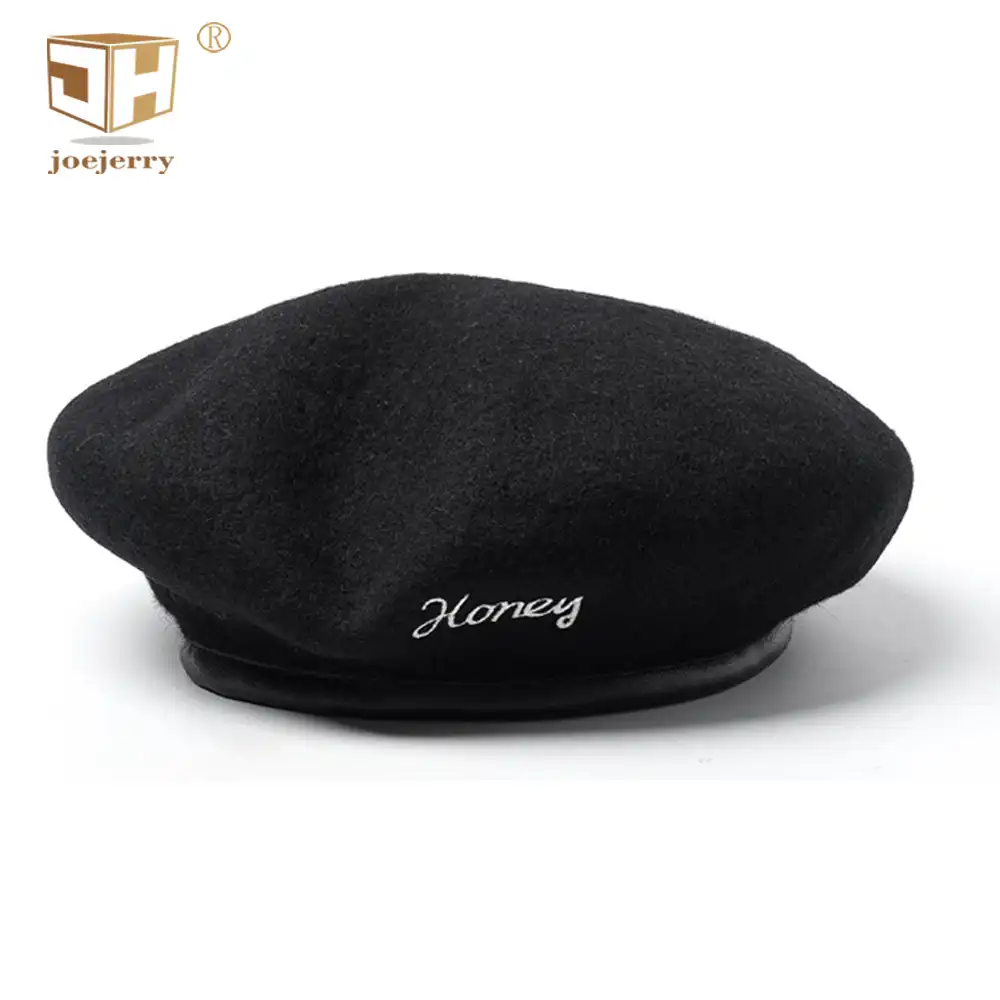 JOEJERRY Leather Beret Female Black Beret French Hat Harajuku Korean