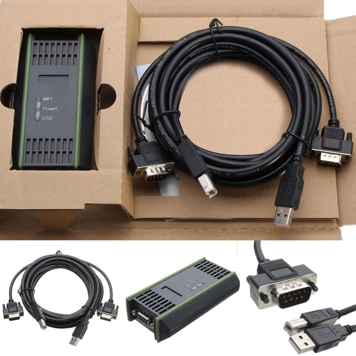PC переходной USB кабель адаптер для Siemens S7-200/300/400 RS485 Profibus/MPI/PPI 9-pin заменить для Siemens 6ES7972-0CB20-0XA0 - изображение