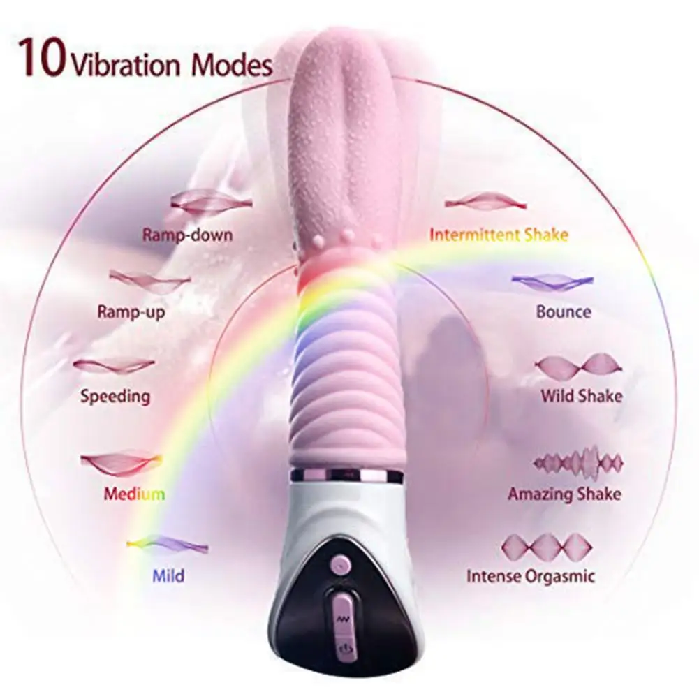  Consolador suave vibradores G-Spot 10 modos de vibración USB recargable juguetes sexuales adultos p