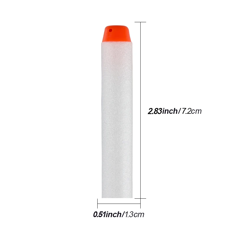 200PCS Darts For Nerf  white Luminous Soft Hollow Hole Head 7.2cm Refill Darts Toy Gun Bullets for Nerf Series Blasters Xmas 3
